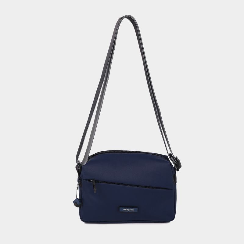 Navy Women's Hedgren Neutron Small Crossbody Bags | PQG443RQ