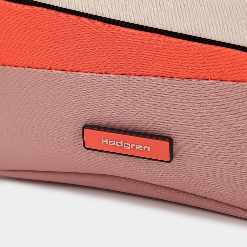 Pink Orange Women's Hedgren Neutron Small Crossbody Bags | YDC3331KR