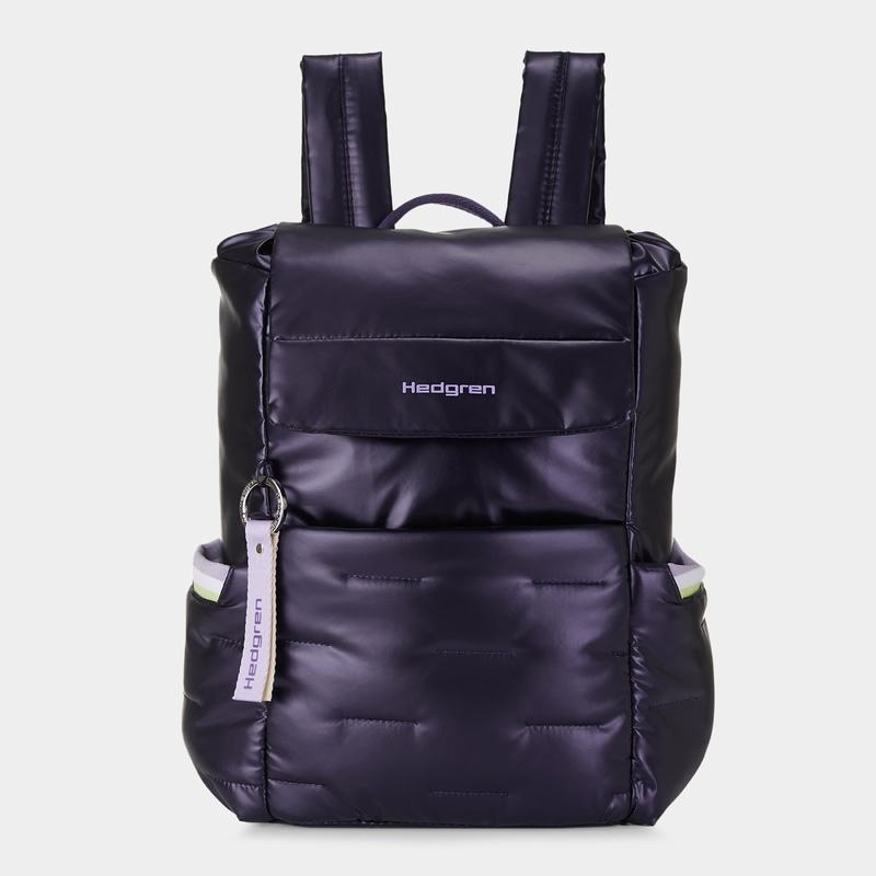 Purple Deep Blue Women\'s Hedgren Billowy Backpacks | HAP6711MH