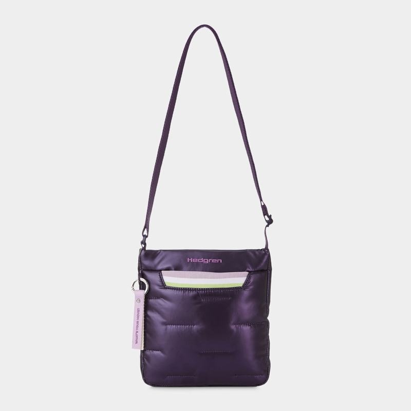 Purple Deep Blue Women's Hedgren Cushy Crossbody Bags | ELI3574XX