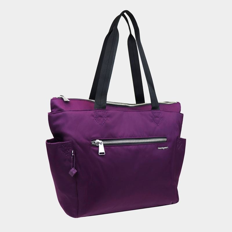 Purple Women's Hedgren Margaret Sustainably Made Tote Bags | DYX1012ZA