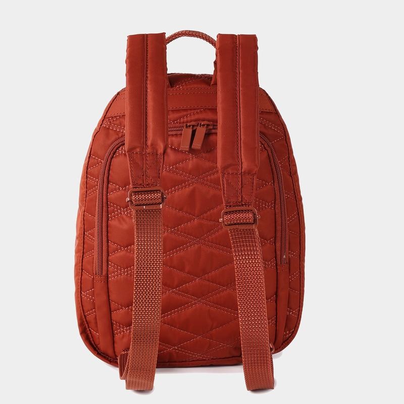 Red Brown Women's Hedgren Vogue Rfid Backpacks | UEC5541TL