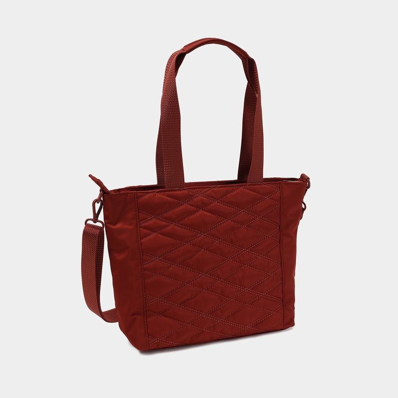 Red Brown Women's Hedgren Zoe Medium Rfid Tote Bags | WWN7443HK