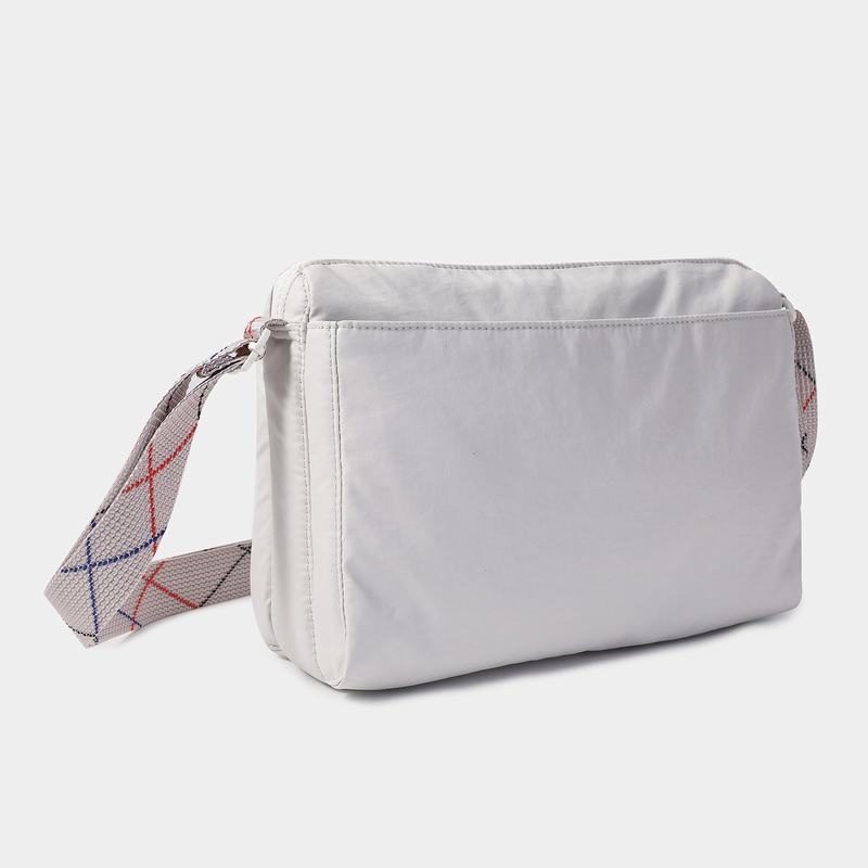 White Grey Women's Hedgren Eye Medium Shoulder Bags | LFS1379RB