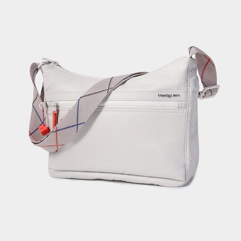 White Grey Women's Hedgren Harpers Crossbody Bags | QCC5551UU