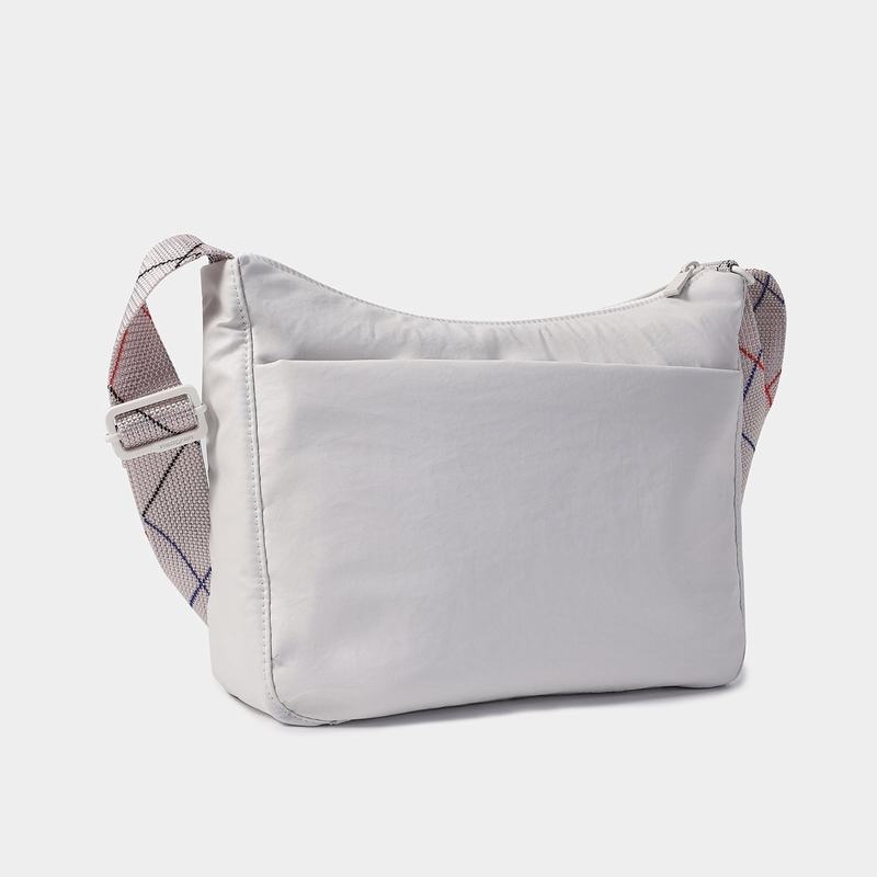 White Grey Women's Hedgren Harpers Crossbody Bags | QCC5551UU