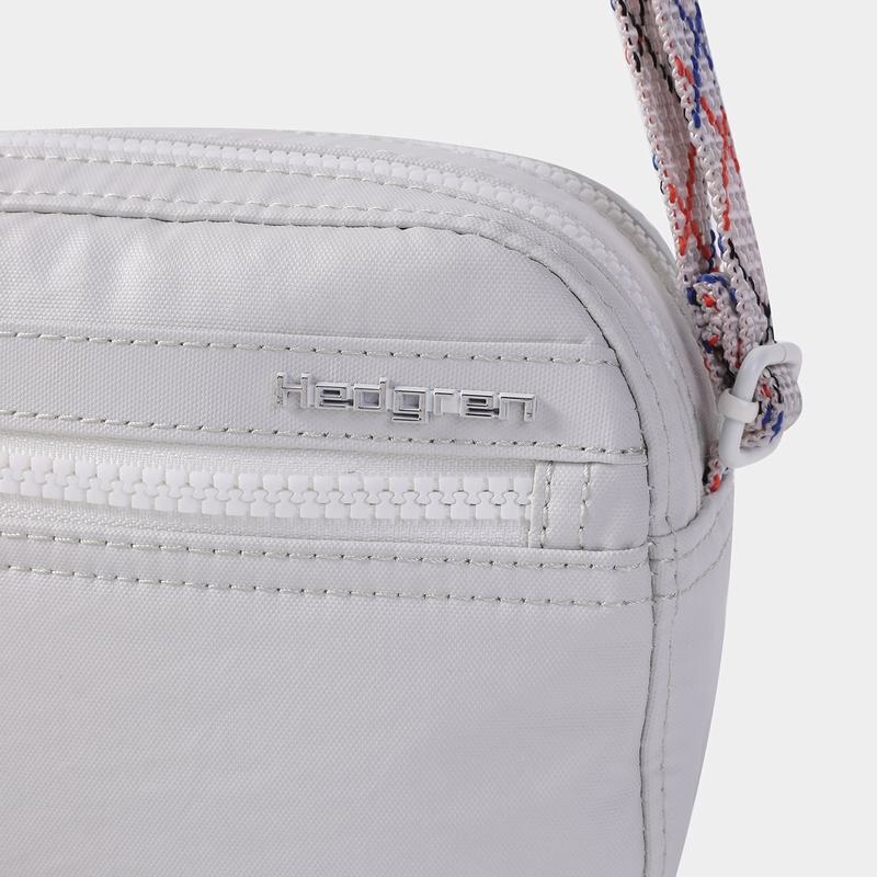 White Grey Women's Hedgren Maia Crossbody Bags | BNL8041MK