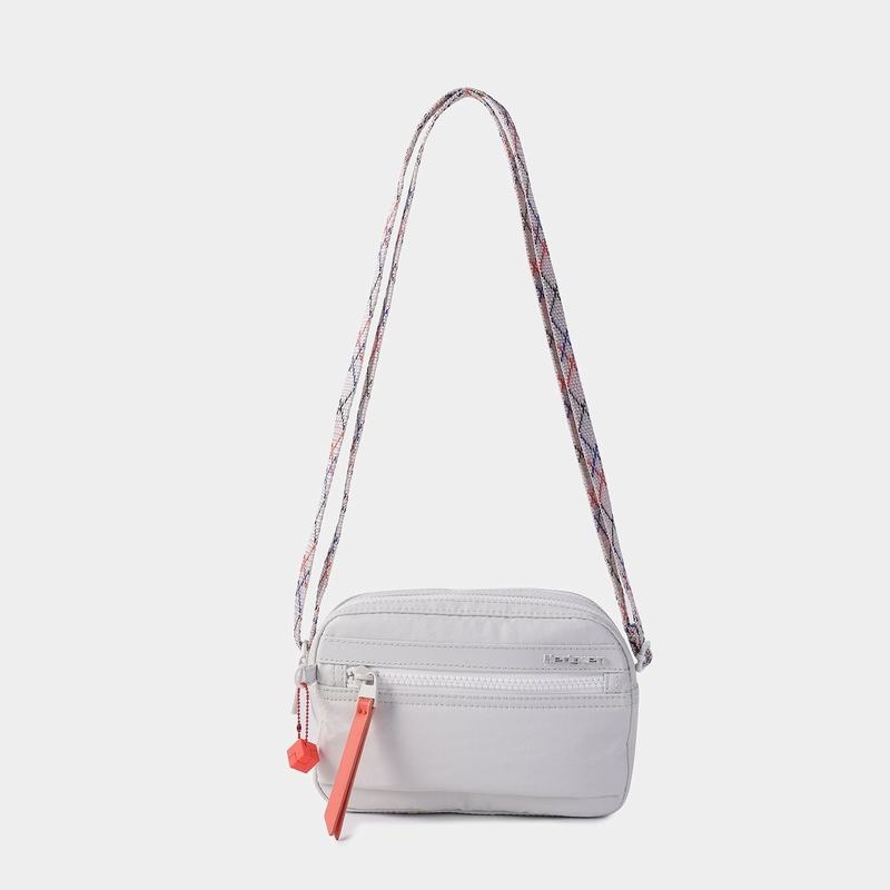 White Grey Women's Hedgren Maia Crossbody Bags | BNL8041MK