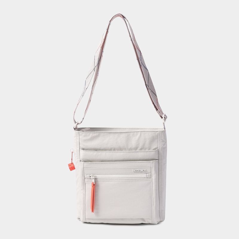 White Grey Women's Hedgren Orva Crossbody Bags | BPZ9645EG