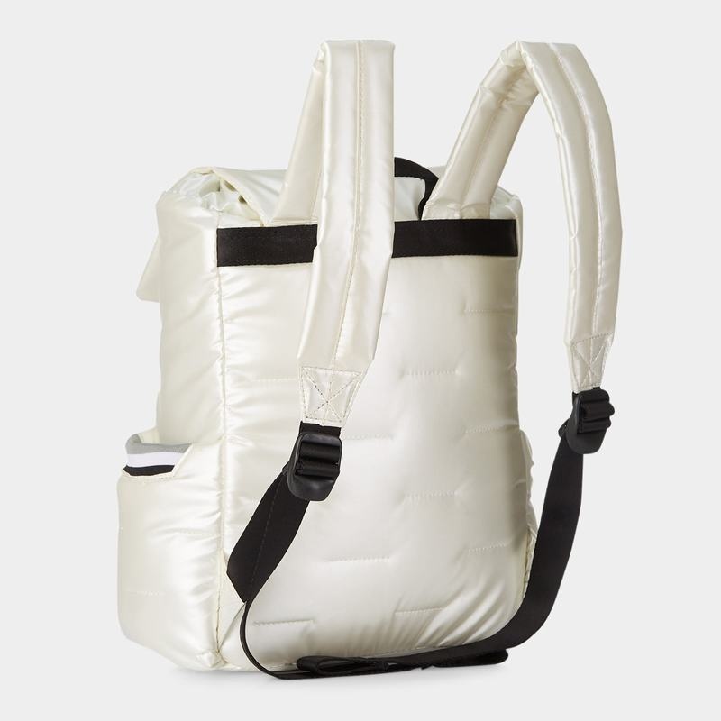 White Women's Hedgren Billowy Backpacks | AMM9969MX