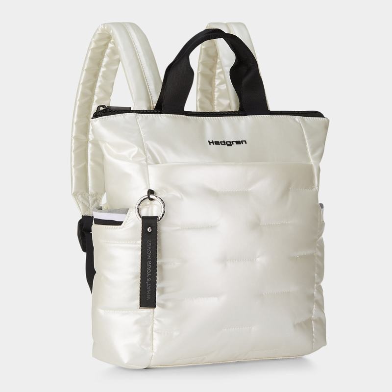 White Women's Hedgren Comfy Backpacks | HOW7971JV